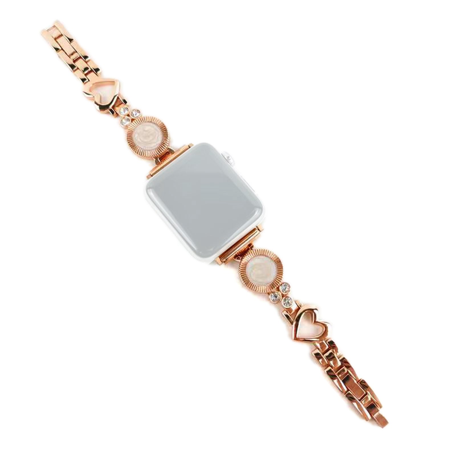 For Apple Watch Ultra 2 49mm Series 9 45mm SE (2023) 44mm Ultra 49mm 8 7 45mm 6 5 4 SE (2022) SE 44mm 3 2 1 42mm Metal Heart Ethnic Style Bracelet Rhinestone Decor Wrist Strap Watch Band For Apple Watch Ultra 2 49mm Series 9 45mm SE (2023) 44mm Ultra 49mm 8 7 45mm 6 5 4 SE (2022) SE 44mm 3 2 1 42mm Metal Heart Ethnic Style Bracelet Rhinestone Decor Wrist Strap Watch Band